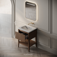 Kensington Vanity Unit & Stone Basin 600mm Smoked Oak